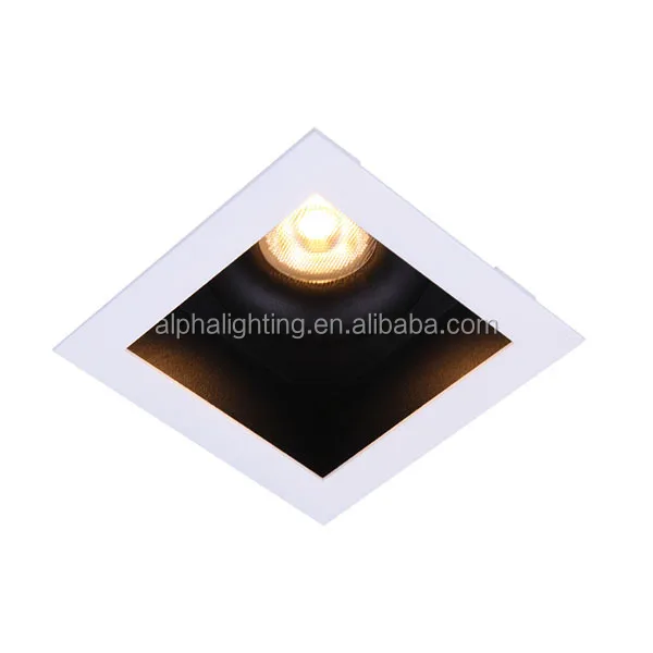 Narrow beam led spot light ip44 led downlight, dimmable square led ceiling light