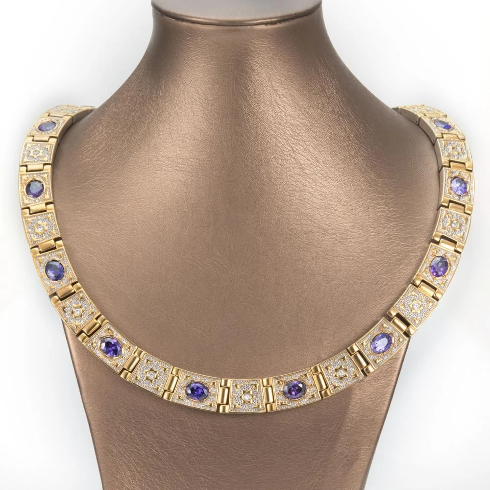 
Wollet Fashion Jewelry Wholesale Gold Plated Four In One Health Energy Bio Magnetic Titanium Necklace With Crystal &nbsp; &nbsp; &bull; Wollet Official Website:www.wollet-jewellry.com