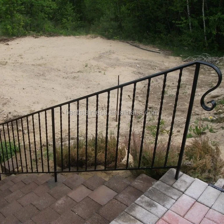 modern wrought iron cable railings for stairs