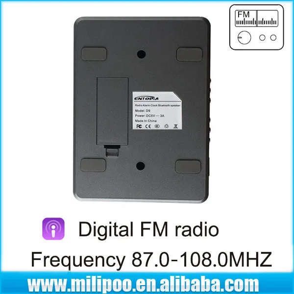 Premium Compact 8-pin/30-Pin/Micro Charging Speaker Dock with FM Radio, Alarm Clock, NFC Blue-tooth speaker