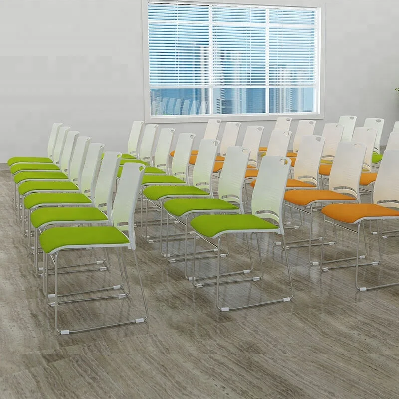 
Office Folding Conference Chairs Plastic Training Chair Without Wheels 