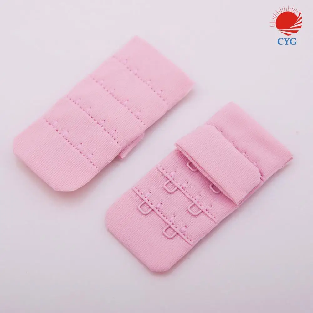 Red Color Lycra Fabric Hook Clasps Bra Hook And Eye Fastener