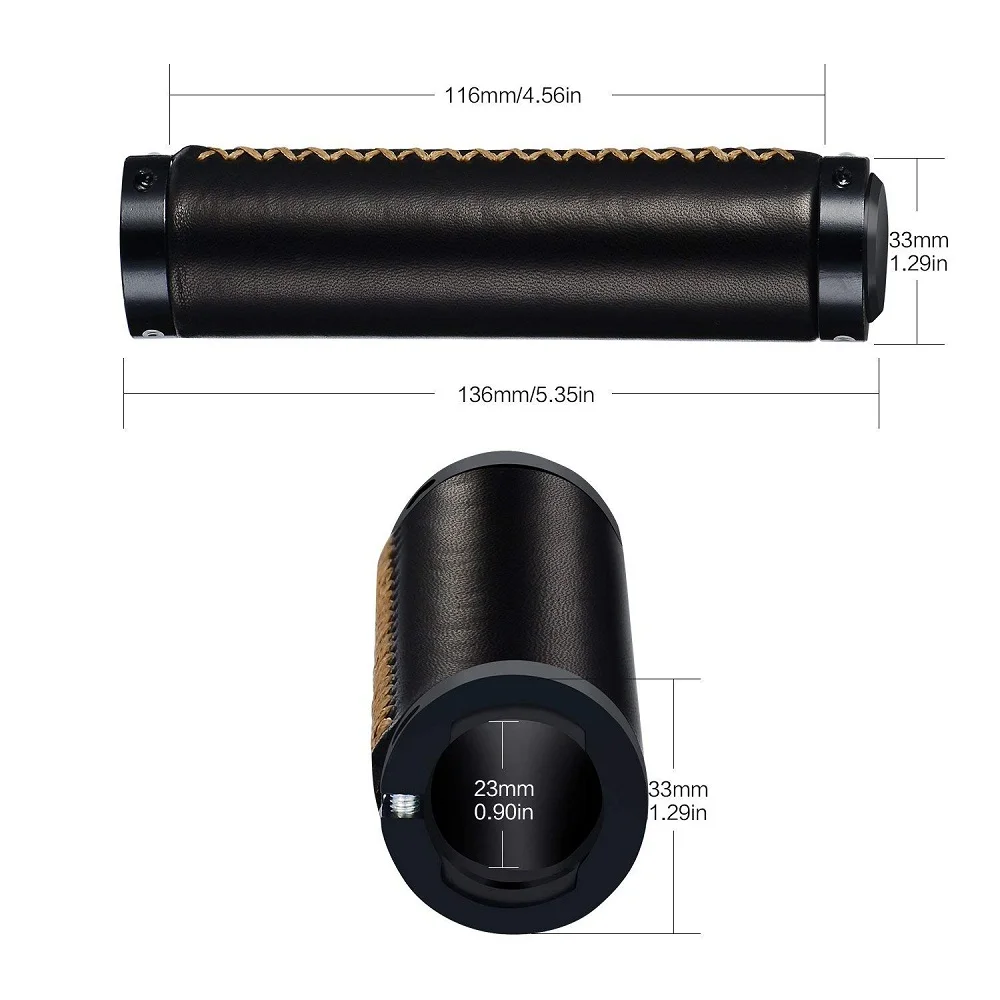 New Champkey Ergonomics Comfort Design Bicycle Handlebar Grips Genuine Leather with Soft Material Cycling Grip