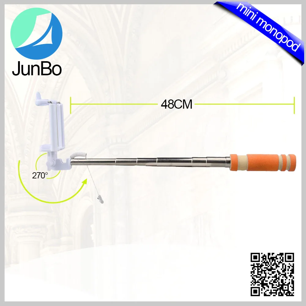 Горячий Продавать с Новых Универсальных Продуктов Питания Селфи Палка для Мобильного Телефона с Кабелем