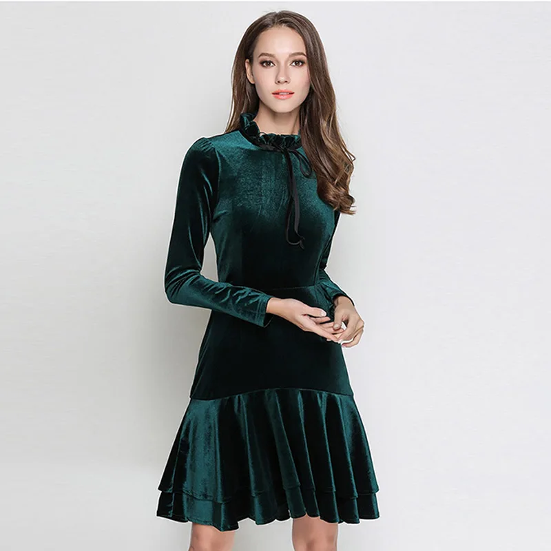 Maxnegio amazon 2018 custom clothing manufacturers velvet dress