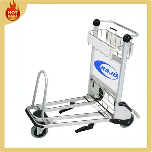 Пассажирские багажная тележка аэропорт багажа тележки с тормозом