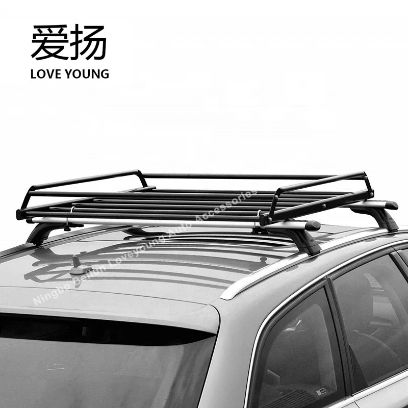Steel Simple type black roof cargo carrier car cargo rack top roof rack