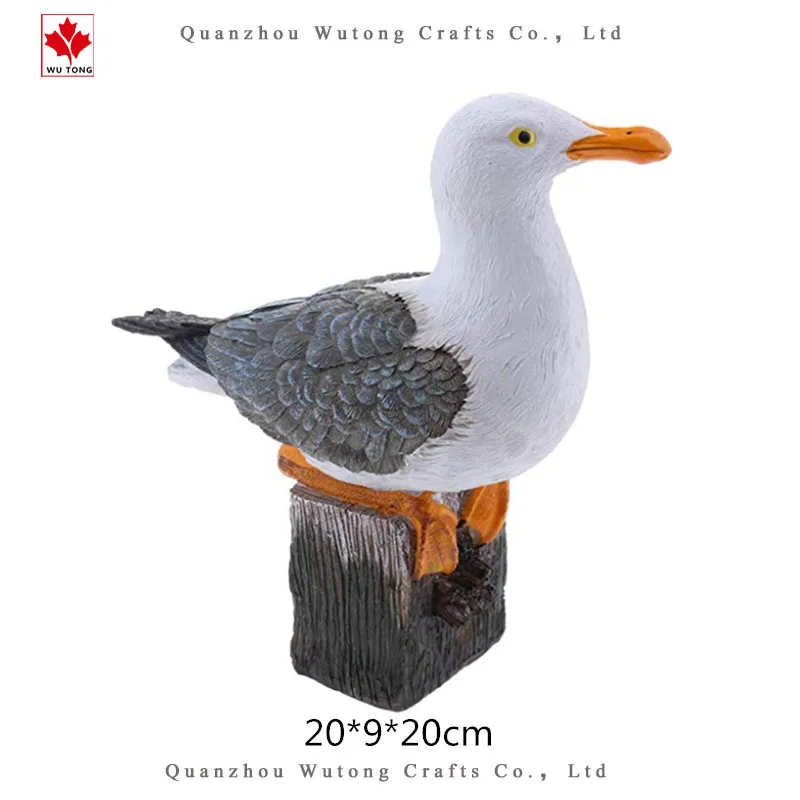 Creative Resin Craft Landscape Decor Seagull Statue Garden Lawn Ornament Animal Sculpture