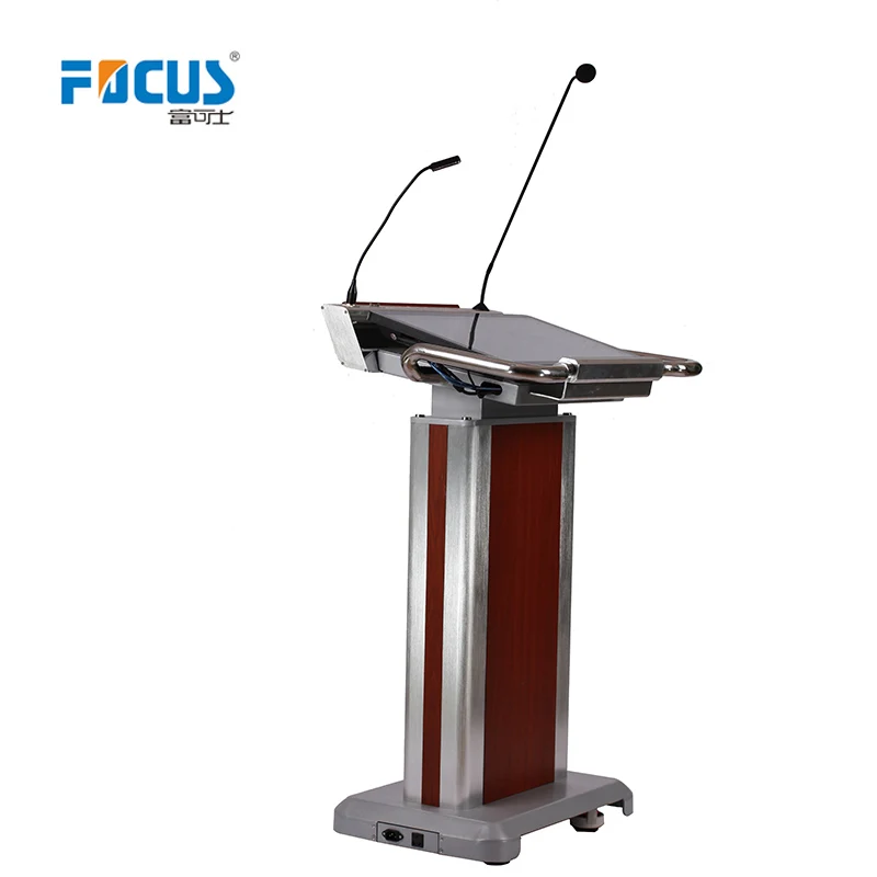 Цифровой Подиум Focus FK535N для конференц-зала церковная КАФЕДРА с Электрическим Подъемом алюминиевые
