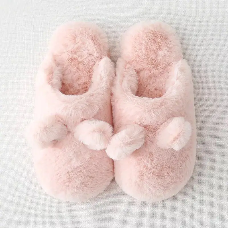 Slippers for Women Fluffy Slip On House Memory Foam Plush Cute Animal Slippers  Indoor Home Slippers