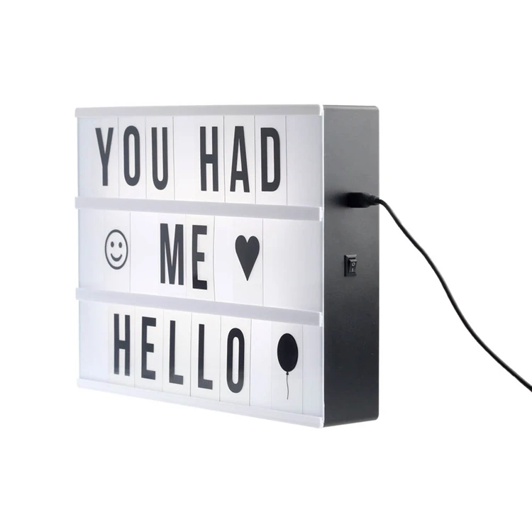 Модные дизайнерские A4 размер Милая язык лампа натяжение ткани кино Лайтбокс