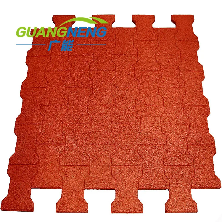 Factory Low price Driveway Granulated Colorful sidewalk interlocking rubber paver tile