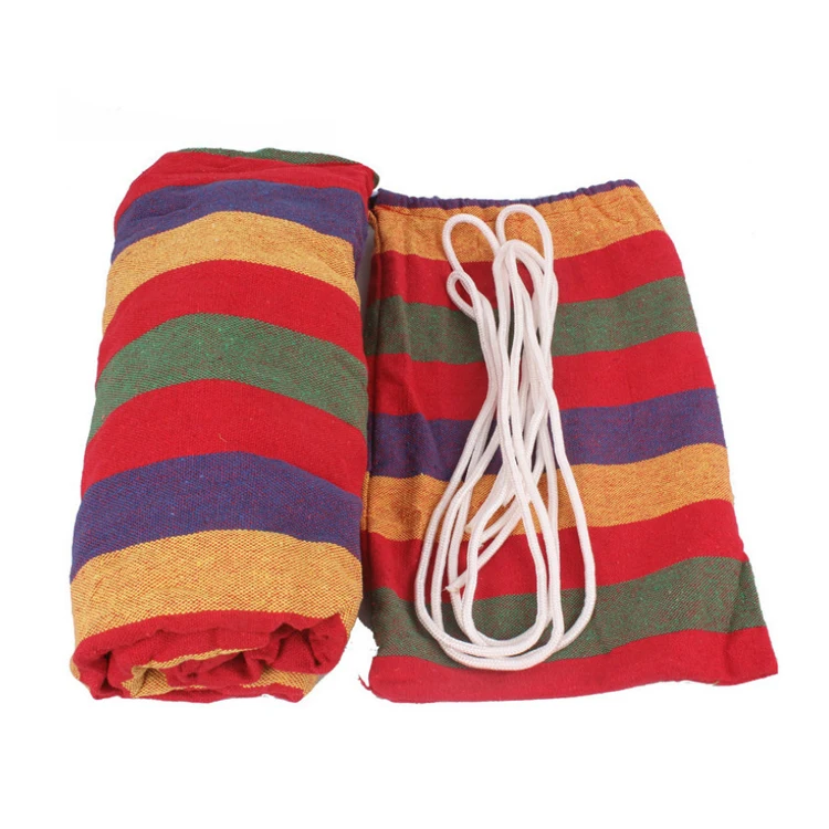 2021 Hot Sale Products camping cotton hammock Cheap Portable Camping Hammock canvas Outdoor hammock