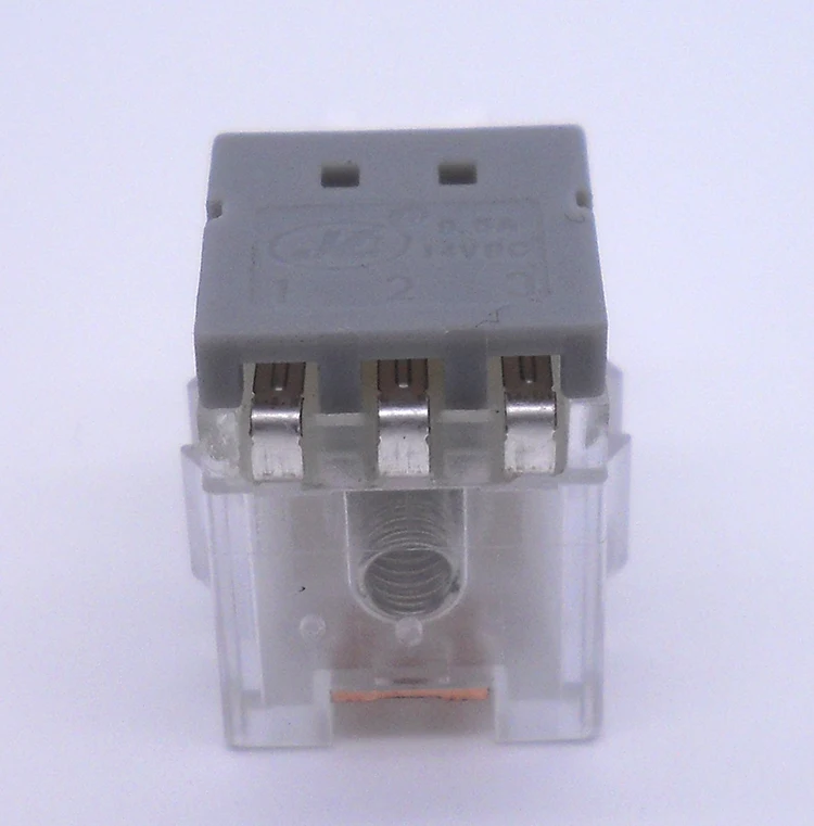 3 hole terminal self locking push button switch 13*16.6mm for automobile dome light