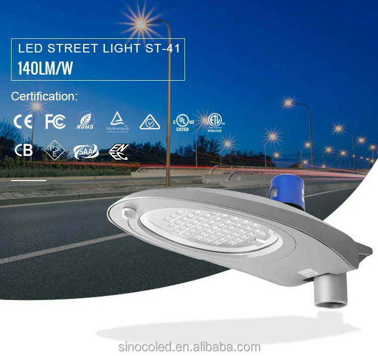 ENEC TUV CB Certified Outdoor LED Street Light 60 100 150 200 Watt Fixtures Sensor Cool White Color 100W 150W 200W LED Lighting