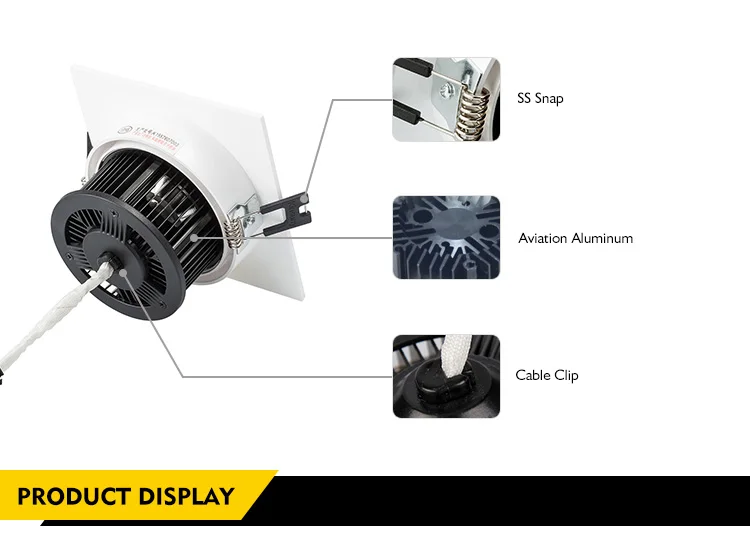 double heads square 2*7w COB led downlight