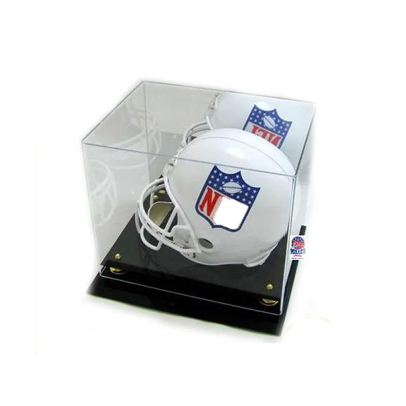 Customized cube clear acrylic led display box  with blue light