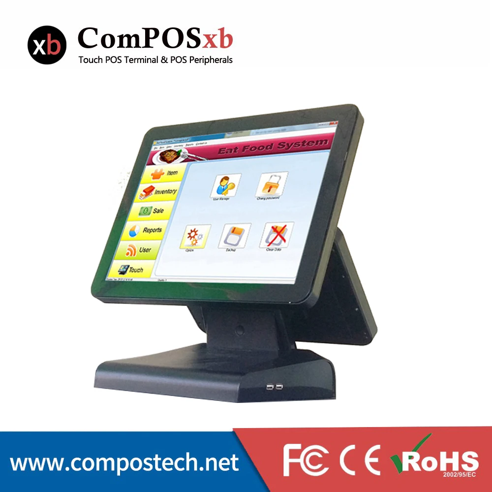 Дешевый 15 дюймовый POS машины цена / сенсорный экран POS систем/ POS стол для розничных программного обеспечение POS1619