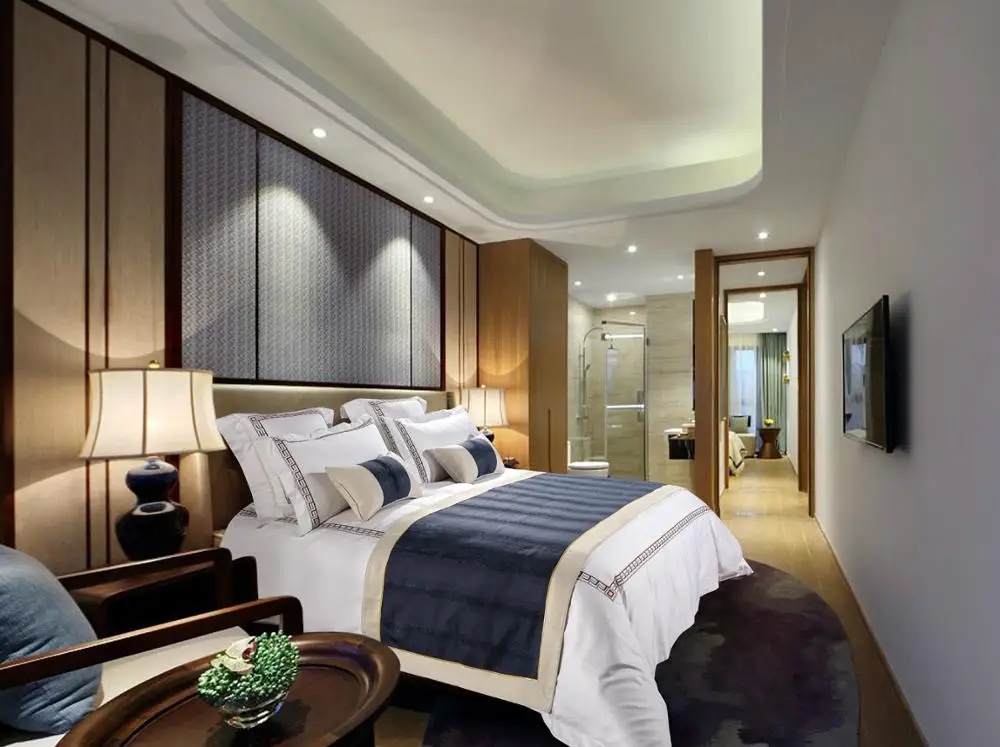 Luxury Bed Throws and Bed Runners for Hotel Bedding Set Adult Woven 40 Environment Friendly Printed  3 Pcs Scenic 128x68