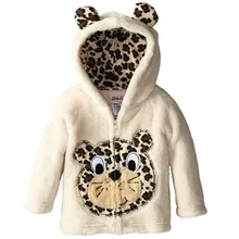 Winter Kids Cartoon Coats Children Jackets Baby Boys Animal Long Sleeve Outerwear Coral Velour Baby boy clothes