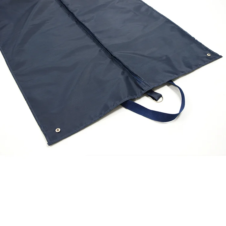 High Quality Polyester Zipper Suit Cover with PP Webbing Handles Foldable Garment bag