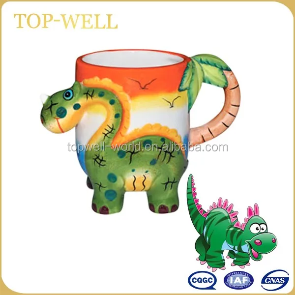 Hot sale 3D cartoon mug, made in China animal mug cow shape ceramic mug sublimation