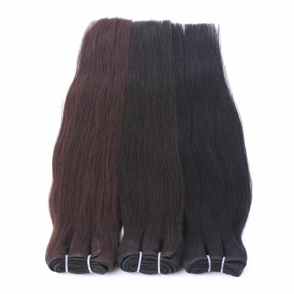 Machine Double Weft Hair Weft and None Chemical Processing high quality remy human hairs