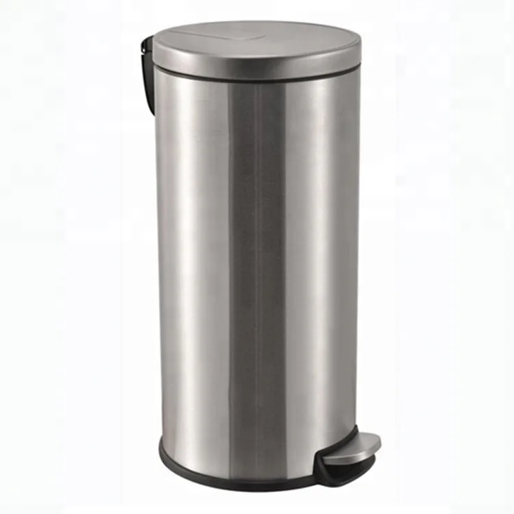 BX Group new design ellipse mirror office stainless steel trash bin/rubbish can with cover/household ash-bin