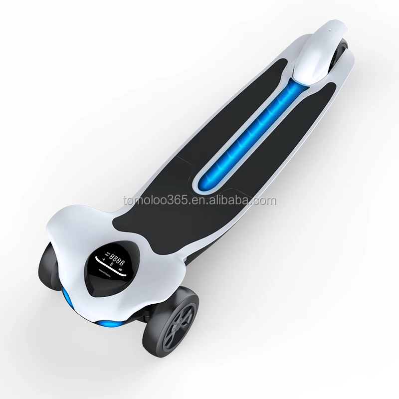 Tomoloo hottest new design new develop 2018 3 wheel skateboard with BT, with APP