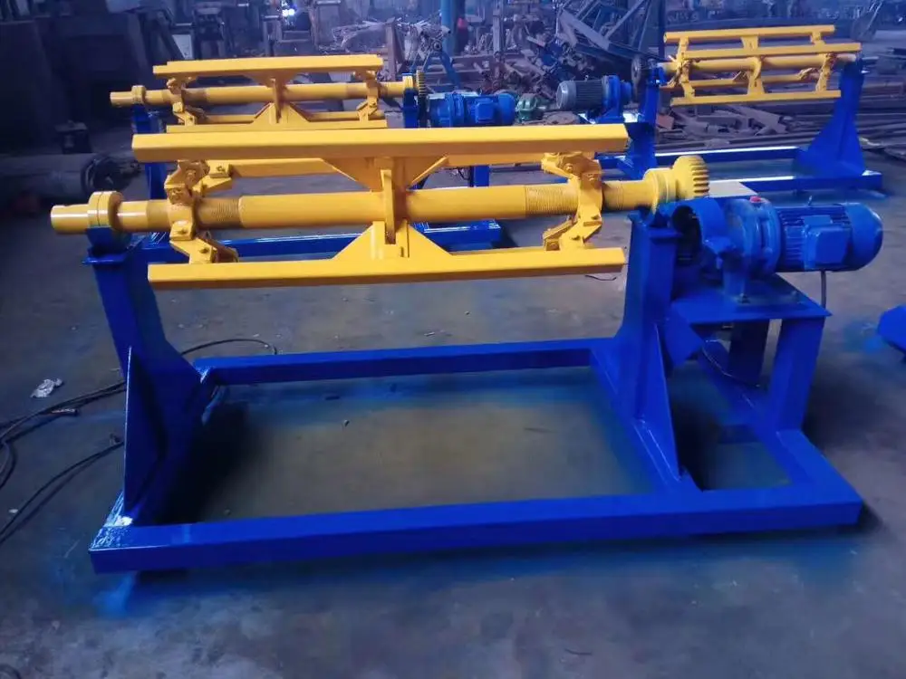 Electric uncoiler for roll forming machine