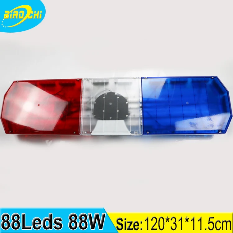Оптовая продажа 88 Вт 120 см красный и синий потолочный полиции чрезвычайным свет бар с динамиком для автомобиля