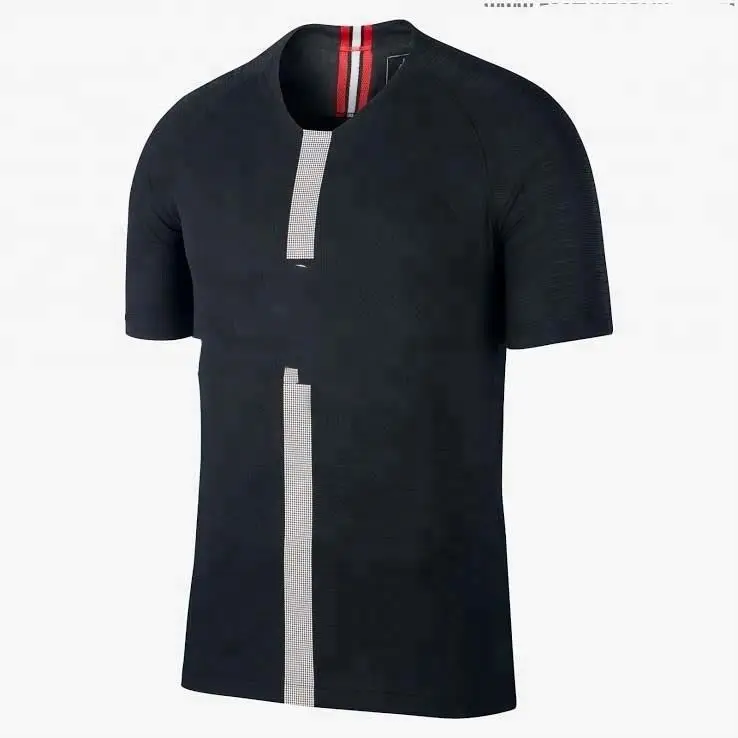 New season France winner team soccer jersey with black and white color