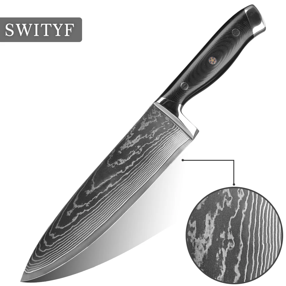 Craftsman Spirit 10Cr15Mov Damascus Custom 8 Inch Chef Knife