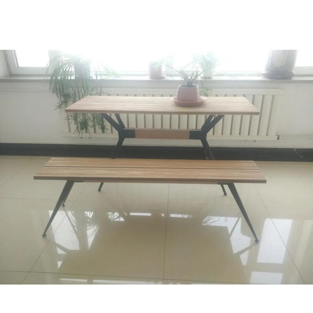 Recycled Engineered Plastic Wood Composite Landscape Timbers Picnic Table and Benches