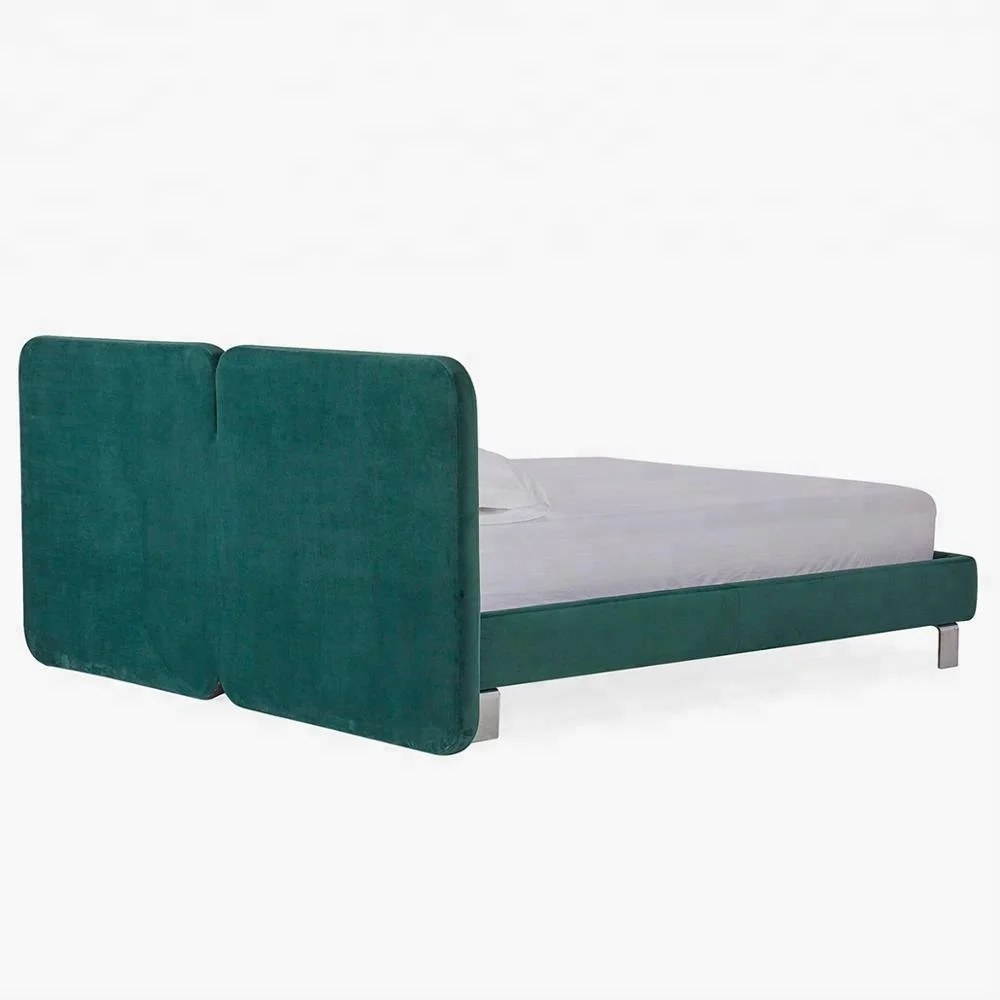 Modern luxury fabric double bed design furniture  queen size bed frame