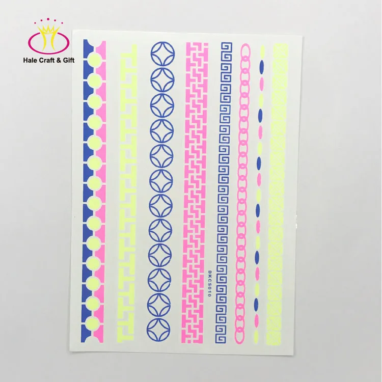 Glow In The Dark Naked Woman Sexy Adult Body Temporary Print Tattoo Sticker