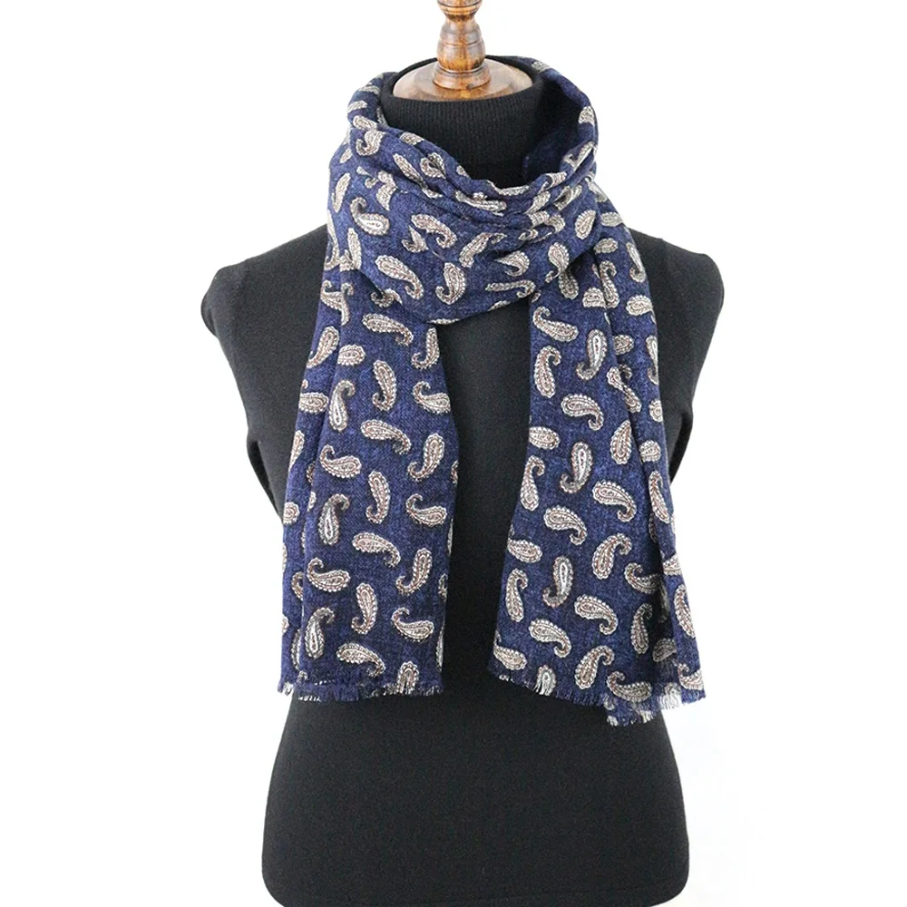 Hot Sale Canada New Style High Quality Printed Paisley Pashmina Shawls Scarves
