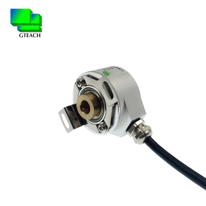 mini rotary encoder thickness 21mm hollow shaft 8mm half empty type incremental rotary encoder patented product