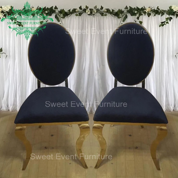wholesale rose gold stainless steel frame wedding banquet chairs with leather cushion