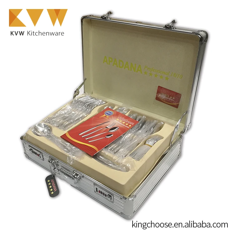 145 шт. Королевский набор столовых приборов из нержавеющей стали с алюминиевый корпус