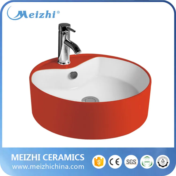 China dining room new model ceramic fancy color wash art basin