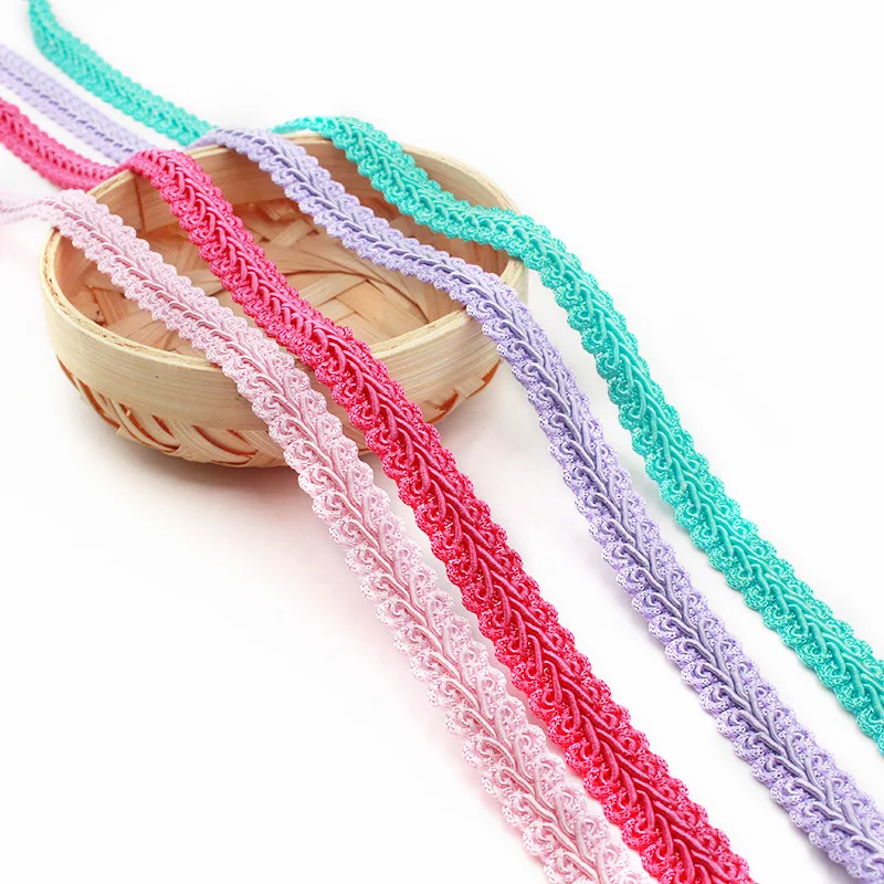 
High Quality Embroidery Knitting Gold Braided Trim 1.2CM Width Garment Accessories 
