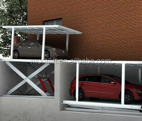 Underground Garage Car Lift in Basement