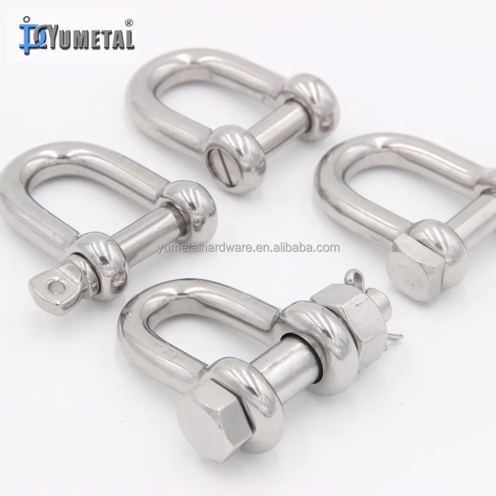 Stainless Steel304/316 European Type D Shackle In Fully Stock