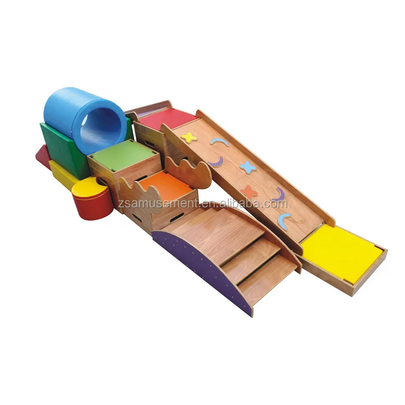 Hot sale Wooden Soft Play Used school playground equipment for sale