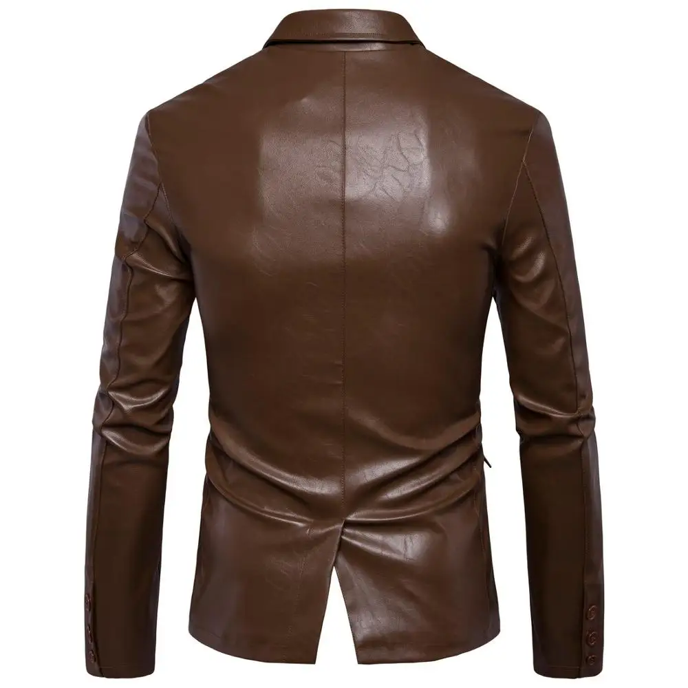 AMAZON shopify Spring Mens New PU Jacket Motorcycle Leather Jacket