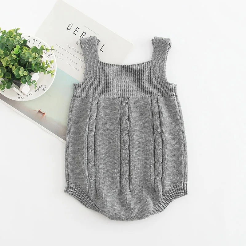 
2020 High Quality Baby Boy Knit Romper Girls Cute Crochet Rompers Toddler Brand Spring Suspender Infant Lovely Knitting Romper 