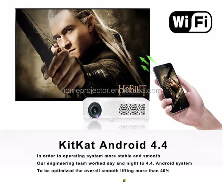 
 Китайский рынок, версия 4,4 года, электронный голограммный проектор с android и Wi-Fi, 200 дюймов  