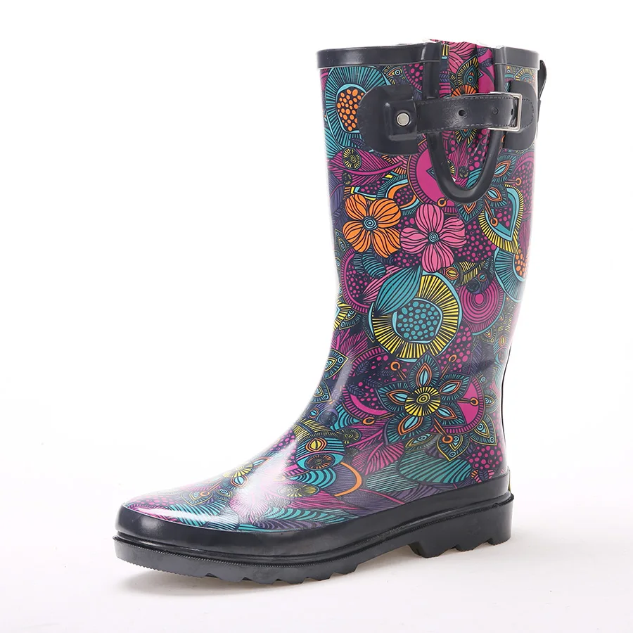 Dripdrop Brand Cheap and Good Quality High Rubber Wellington boots For Women Wholesale