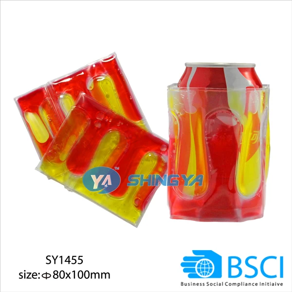 Пользовательские многоразовые гель для льда пивные банки кулер рукав ПВХ бутылка вина с гелем внутри